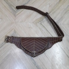 leaf model leather waist bag