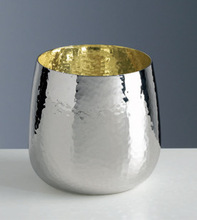 Silver tumbler with inside gold plated, Certification : FDA, SGS