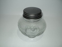 Storage glass Jar with Metal Lid