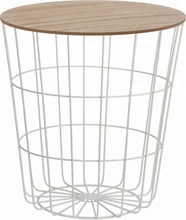 coffee table with baskets underneath Wire Frame