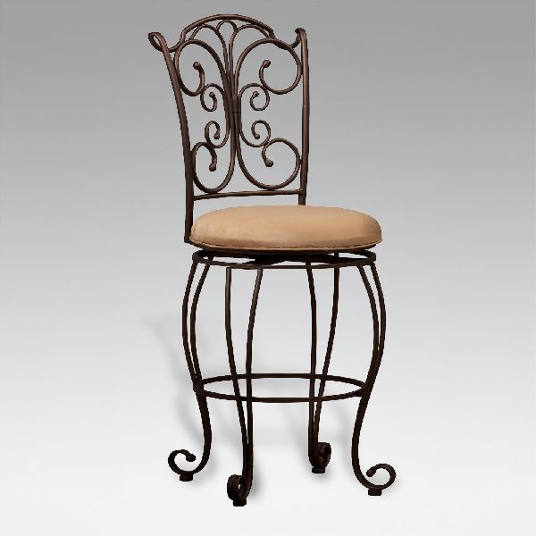 Acme Exports Iron Wooden Stool, for Living Room Chair