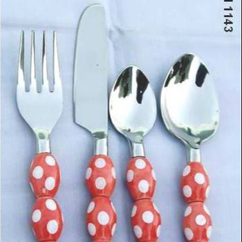 Stainless Steel Cutlery With Beaded Handle