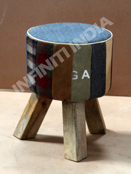 Wooden BLANKET STOOL, Size : 35x35x44
