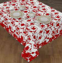 Stripes Cotton Printed Table Cloth, Style : Plain