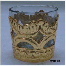 Brass and Glass Gold Votive