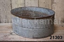 Galvanized Metal Garden Flower Pot