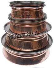 Copper Steel Serving Serving Dish Pot Bowls with Lid