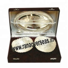Oval Gift Items Silver Plated Bowl Set
