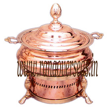 Indian Copper Catering Chafing Dish.