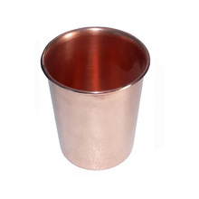 Pure Copper Plain Glass Tumblers Tablewares., Certification : CE / EU