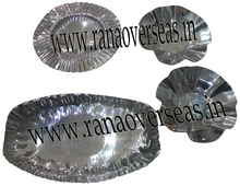  Oval Round Stainless Steel Serveware Platters, Feature : Stocked