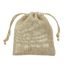 Jute burlap drawstring bag, Size : Small(20-30cm)