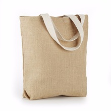 Jute shopping bag with cotton cord,