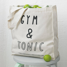 Laminated cotton canvas promotional tote bag