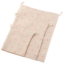 Small Unbleached Cotton Muslin Bags With Customized Printing
