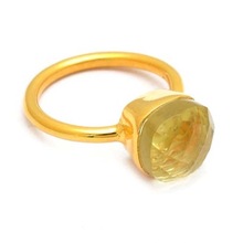God Kabir Gold Plated Ring, Main Stone : Quartz