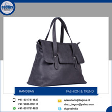 Custom Black Leather Woman Bag