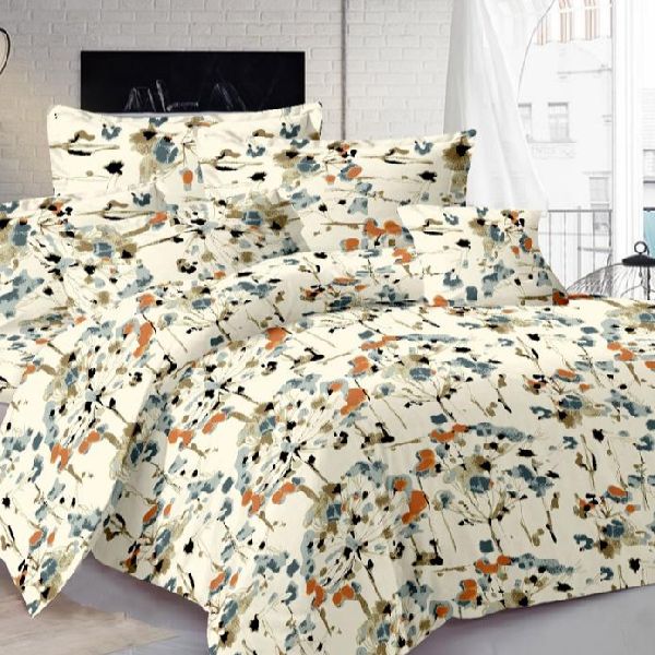 Dyeing Mills Floral Cotton Double Bedsheet
