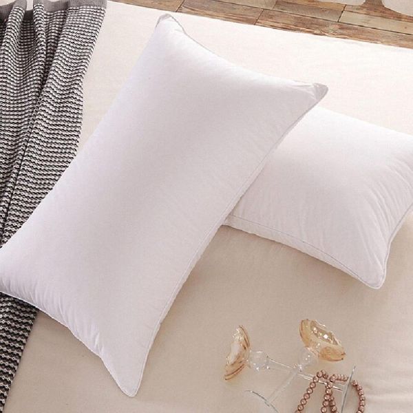 Style Maniac Rectangle Plain Polyester Pillow, Color : White