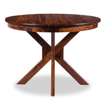 Sturdy Built Wooden Round Dining Table