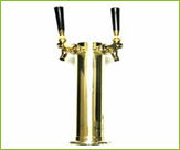 3" Polished Brass Double Faucet
