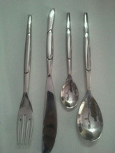 Aluminum polished cutlery set