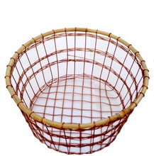 ROUND COPPER WIRE VEGETABLE BASKET, for Food