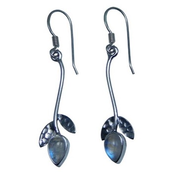 Pragati Exports Moonstone Light Weight Earring, Color : Blue Fire