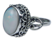 Pragati Exports Sterling Silver Jewelry Ring, Main Stone : Ethiopian Opal