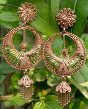 Antique copper jewellery earrings