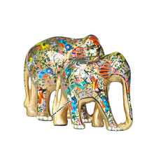 KOMOLI Wood Hand painted souvenir elephant, for Home Decoration