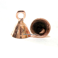 Roundness plated brass copper cow bell, for Home Decoration, Size : 2-10cm