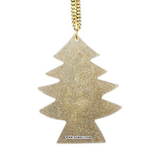 Silver glitters acrylic resin Christmas ornaments