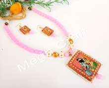 Hand Painted Tanjore Pachi Necklace Set