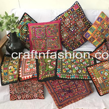 100% Cotton Kutchi Handwork Cushion Covers, for Chair, Decorative, Seat, Shape : Square, Rectangle
