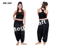 MEGH CRAFT Pants 100% cotton Ladies Harem Trousers, Size : Large
