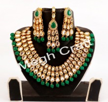 Maroon Real Kundan Necklace set