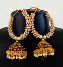 Pearl beaded earrings