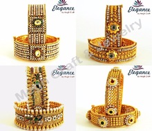 South india gold plated kada set, Occasion : Anniversary, Engagement, Gift, Party, Wedding