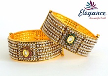 Traditional meenawork diamond bangles