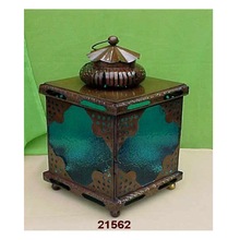 A.K Wax Copper Brass Antique Lantern, for Holidays, Technics : Etched