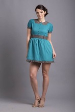 Amattra Exports Cyan Color Short Dress