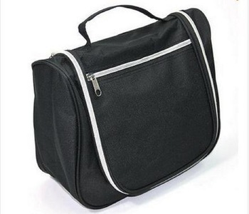 Travel toiletry bag with handle, Color : Black