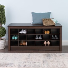 Wooden SYBIL WOOD STORAGE BENCH, Color : BROWN