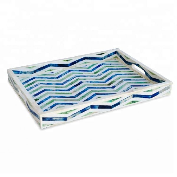 Bone inlay chevron Tray