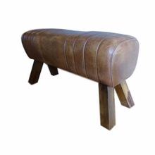 Genuine Leather Large Pommel Horse Bench