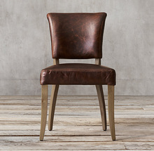 Leather side chair,, Style : French Style