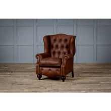 Tufted leather chair, Color : Brown