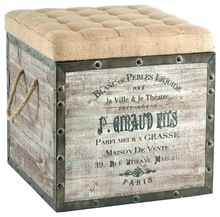 Wool storage ottomans, Color : Brown