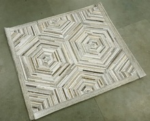 leather rug patchwork carpet